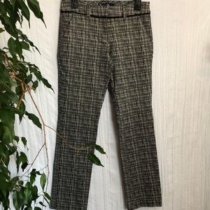 NEW YORK & COMPANY womans SZ 2 black & white stripes midrise stretch dre…